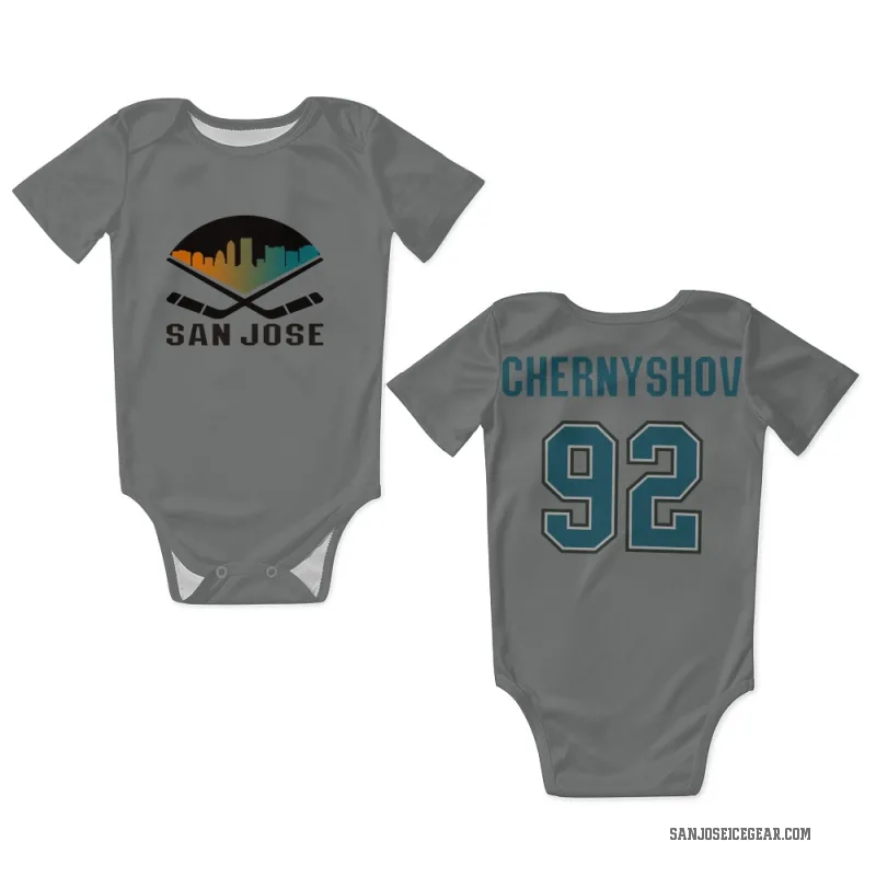 Igor Chernyshov  Gray San Jose Sharks  Newborn & Infant Bodysuit