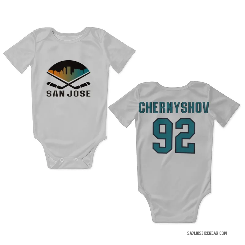 Igor Chernyshov  White San Jose Sharks  Newborn & Infant Bodysuit