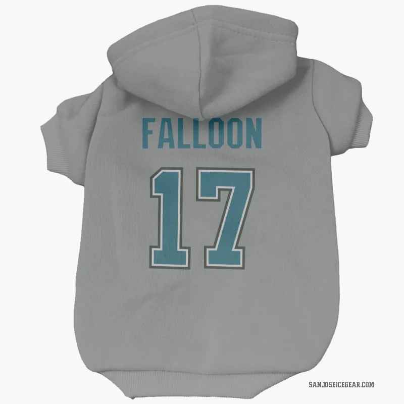 Pat Falloon  Gray San Jose Sharks  Cat & Dog Pet Hoodie
