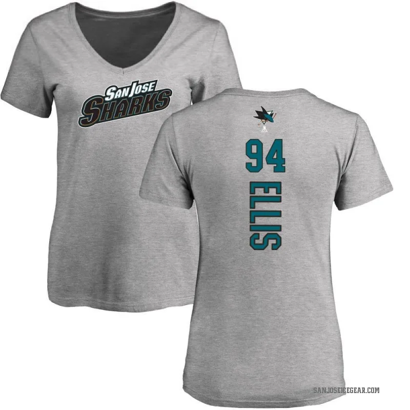 Ryan Ellis Women's Ash San Jose Sharks Backer T-Shirt -