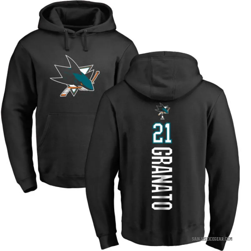Tony Granato Youth Black San Jose Sharks Branded Backer Pullover Hoodie