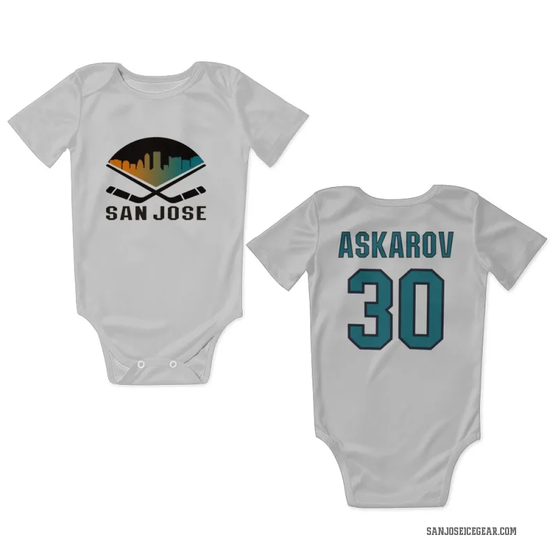 Yaroslav Askarov  White San Jose Sharks  Newborn & Infant Bodysuit